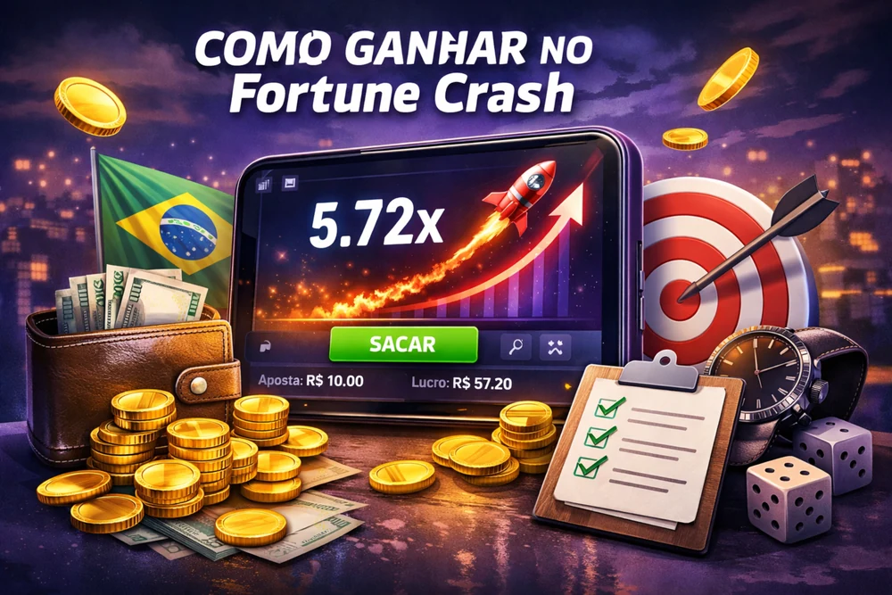 Como ganhar no Fortune Crash em smartphone com gráfico multiplicador, carteira, checklist, alvo e gestão de jogo no Brasil